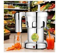 Extracteur de jus, presse-agrumes électrique commercial, centrifuge en acier inoxydable avec tige poussoir pour familles, restaurants, cafés