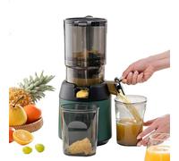 Extracteur de jus professionnel à froid, extracteur de jus par mastication avec large goulotte d'alimentation, extracteur portable pour la séparation du marc de fruits, légumes et légumes ve