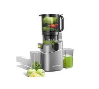 Extracteur de jus - AMZCHEF - Extracteur de jus lent automatique - Ouverture de 135 mm et capacité de 1,8 L - Gris