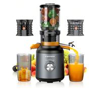 Extracteur de jus Slow Juicer - Grande ouverture de 103 mm Extracteur de jus Légumes et fruits Vainqueur du test 250 W Jus 100 % Meilleure machine à jus Extracteur de jus électrique à mastication 1.[P