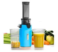 Ventray Extracteur de jus Ginnie – Presse à froid, 60 tours, Mastication inversée, Bleu ciel