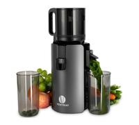 Ventray Extracteur de Jus | Presse-agrumes à Froid avec Goulotte de 120 mm | Capacité 1,2L | 250W | Double filtration | Pressage secondaire | Rendement élevé | Sans BPA | Pour Fruits & Légumes Entiers
