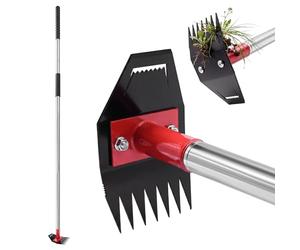 Extracteur de mauvaises herbes avec long manche 2 en 1 Outil de jardinage | Poignée réglable de 167,6 cm, extracteur de désherbage manuel pour jardin, cour, patio, loi