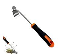 Extracteur de mauvaises herbes, outil de désherbage double action à 5 griffes avec poignée ergonomique en caoutchouc, nouveaux outils de désherbage de jardin, extracteur de mauvaises herbes portable