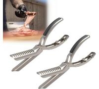 Extracteur de membrane nervurée en acier inoxydable - Outil de barbecue ergonomique avec lame incurvée pour une préparation rapide - Accessoire passe au lave-vaisselle pour une cuisson parfaite des