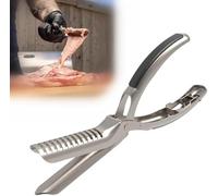 Extracteur de membrane nervurée en acier inoxydable - Outil de barbecue ergonomique avec lame incurvée pour une préparation rapide - Accessoire passe au lave-vaisselle pour une cuisson parfaite des