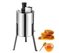 Extracteur de miel électrique - Centrifugeuse d'apiculture en acier inoxydable de qualité alimentaire avec 4 cadres, moteur silencieux et couvercle transparent pour une extraction efficace en nid
