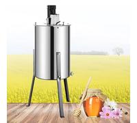 Extracteur de miel électrique en acier inoxydable - Moteur silencieux de 140 W, équipement d'apiculture rapide et efficace à 4 cadres avec couvercle transparent pour apiculteurs et amateurs