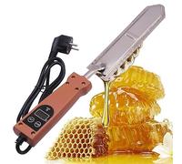 Extracteur de Miel Électrique Portable, Couteau Pour Détacher le Miel, Couteau Chaud à Main en Acier Inoxydable, Coupe-Verre Chauffant avec Poignée en Bois, Rasoir Pour Détacher, JZRRSLUHK