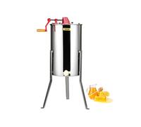 Extracteur de Miel Manuel 3 Cadres Acier Inoxydable Pour Ruche Profonde 48x23cm