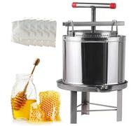 Extracteur de Miel Manuel, Presse à Miel en Acier Inoxydable, Machine Apicole Domestique pour la Production de Miel et de Jus