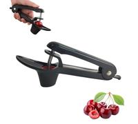 Extracteur de noyaux de cerises en acier inoxydable - 1 dénoyauteur de cerises professionnel pour cerises et olives - Outil de cuisine pratique pour dénoyauter rapidement les noyaux de cerises