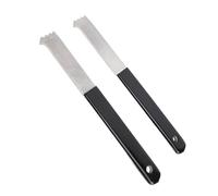 Extracteur de Pavés en Acier Galvanisé, 2 Pièces, pour Enlever Les Débris et la Saleté, Outil de Retrait de Pavés, Grattoir à Joints, Dents et Rainures de Préhension pour Ret