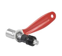 Extracteur de Pédalier Vélo à Manivelle, Acier au Carbone Rouge | Outil pour Boîtier Cannelé 20 Dents, Poignée Antidérapante Souple, Embouts Tournevis Fendus, Usage Vélo