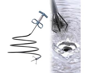 Extracteur de poils d'évacuation - Pince à 4 griffes en acier - Outil flexible pour enlever les bouchons - Nettoyant flexible pour enlever les bouchons pour un entretien approfondi des canalisations