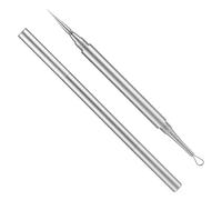 Extracteur de Point Noir, Métal 2 en 1 Aiguille de Nettoyage de l'Acné Professionnel Aiguille à Bouton Double Extrémité Extracteur de Comédons pour le Nez et le Visage (Argent)