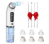 Extracteur de points noirs pour le visage, 4 modes, extracteur de points noirs, aspirateur de pores avec réservoir d'eau visible, 6 embouts d'aspiration pour le nez, l'acné, pour enlever les points