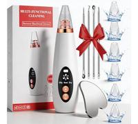 Extracteur de points noirs pour le visage, extracteur de points noirs avec 3 puissances d'aspiration, 6 sondes d'aspiration, 4 pièces de bouton pression kit d'outils de type interface USB