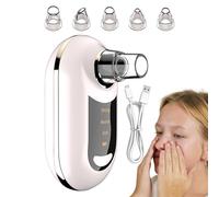 Extracteur de pores rechargeable par USB, avec 3 réglages d'aspiration pour une extraction efficace des points blancs, idéal pour un usage domestique, la routine quotidienne, l'heure du bain, les