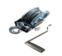 Extracteur de poteau robuste, treuil manuel marin avec poignée à cliquet autobloquante, extracteur de câble 2000p 8 m pour un levage facile de bateau et de camion, outil de câble métallique durable