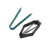 Extracteur de puce IC plat de type U et extracteur pour retrait de PLCC, ROM et circuit imprimé, ABS vert et noir + outil en métal pour kits de réparation électronique