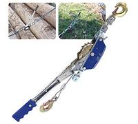 Extracteur de puissance à double engrenage à cliquet avec câble et crochet, treuil manuel portable pour déplacer des équipements lourds, construction en acier pour un placement et une installation