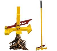 Extracteur de racines d'arbre robuste avec bord dentelé, outil de déracinement pour arbre arbuste, poteau en bois