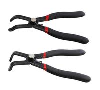 Extracteur de rivets professionnel 30 et 80 degrés pour mécanicien Texture antidérapante en acier au carbone Outil de retrait de clip de fixation automatique