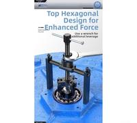Extracteur de roulement à 3 mâchoires avec poignée stable et mâchoires en acier traité thermiquement pour un retrait efficace des roulements dans les ateliers