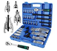 Extracteur de Roulements, 3" 4" 6" 8" Intérieur Extérieur Kit Démontage, Kit Extracteur 2 Bras/3 Bras avec Cliquet, Outil Cr-V Robuste pour Engrenages, Poulies, Volants Moteur, Cliquet & Douilles