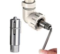 Extracteur de tuyau cassé - 2 outils de retrait réglables | Extracteur de filetage de valve de 12 mm et 14 mm | Kit de réparation de clé hexagonale pour vis de robinet, entretien domestique, boulon de