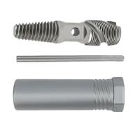 Extracteur de tuyau d'eau fileté à double tête pour retrait de boulons cassés, vis et fixations - Acier 40CR, traité thermiquement, compatible avec clé hexagonale, 1,27 cm et (3-4)