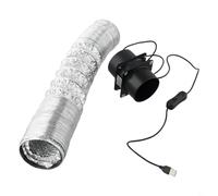 Extracteur de vapeur multifonction USB pour purifier l'air dans les ateliers, cuisines et salles de bains (ventilateur + tuyau de 6 m)