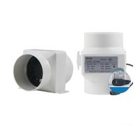 Extracteur de ventilation silencieux en PVC 12 V 6 W 47 dB pour évacuation d'air intérieur dans cuisines, salles de bains, serres, ateliers (100 mm)