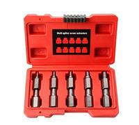 Extracteur de vis cassées ou foirées Extracteur multi-cannelures robuste | Kit d'extraction de boulons pour hommes adultes, lui, mari, service auto mécanicien réparation et