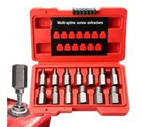 Extracteur de vis cassées ou foirées outil dévisseur multi-cannelures | Kit d'extraction de boulons pour hommes papa mari lui mécanicien auto garage atelier camion écrou goujon