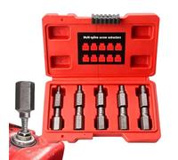 Extracteur de vis foirée Extracteur multi-cannelures robuste inoxydable | Outil extracteur de vis abîmée pour hommes adultes, lui, mari, service auto mécanicien réparation et