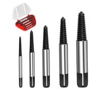 Extracteur de Vis, SANGFUN 5 Pièces Extracteur de Vis Cassée,Extracteur de Goujon,Tourne a Gauche Extracteur de Boulon avec Boîte de Rangement, Extracteur Vis pour Vis et Tuyaux Endommagés