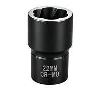 Extracteur d'écrous à couple élevé efficace pour saisir et arrondir - Rainures antidérapantes et compatibilité avec entraînement de 1,2 cm - Outil d'extraction rouillé