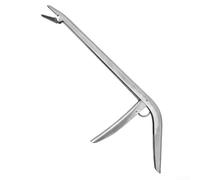 Extracteur d'hameçon en acier inoxydable avec mâchoires dentelées, pince à long bec pour une utilisation sûre d'une seule main, outil en eau salée et eau douce, 30,5 cm Argenté