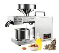 Extracteur d'Huile Automatique 820W pour Sésame Tournesol Soja Amandes | Double Pressage Chaud/Froid | Haute Production 3-6 kg/h | Acier Inoxydable 304 | Fabricant d'Huile Domestique et Commercial