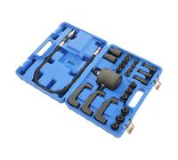 Extracteur d'injecteur, injecteur pneumatique diesel, ensemble complet avec 19 adaptateurs, 3 crochets extractibles et marteau pneumatique, pour Bosch/Delphi/Denso/Siemens (bleu/noir)