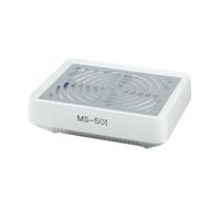 Extracteur d'ongles en éventail, Aspirateur à ongles avec lampe, 3 pièces, puissant ventilateur, extracteur de poussière, 40 W, for manucure pour manucure(White)