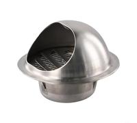 Extracteur extérieur rond en acier inoxydable avec maille fine, persiennes, joint et fixations à vis pour flux d'air domestique (70 mm)