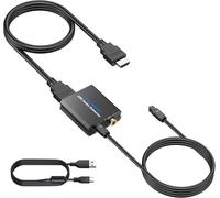 Extracteur Hdmi Arc Audio Extractor Dac 192Khz Convertisseur Optique/Coaxial Adaptateur Hdmi Vers Spdif Toslink Avec Câble Compatible Tv Hd,Soundbar,Ampli,Home Cinéma Métal Durable,Lpcm/Pcm,[Z3226]
