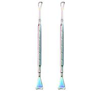 Extracteur Noirs Points Acier 2 de Pièces Inoxydable | Grattoir Facial Manuel, Portable, Résistant aux Bulles, pour Routine de Soin et Voyage