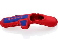 Extracteurs professionnels : le design de la poignée droite est compatible avec KnipexErgoStrip (13,5 cm/74 g) - Revêtement antidérapant bleu/rouge pour améliorer la durabilité et le glissement