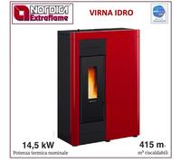 Extraflame 1282600 Virna Hydro Chauffage Poêle À Pellet 14,5kW Bordeaux