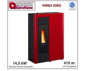 Extraflame 1282600 Virna Hydro Chauffage Poêle À Pellet 14,5kW Bordeaux