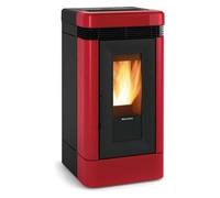 EXTRAFLAME 1283200 LUCIA Poêle À Granulés Ventilé 12.1 KW Bordeaux En Majolique
